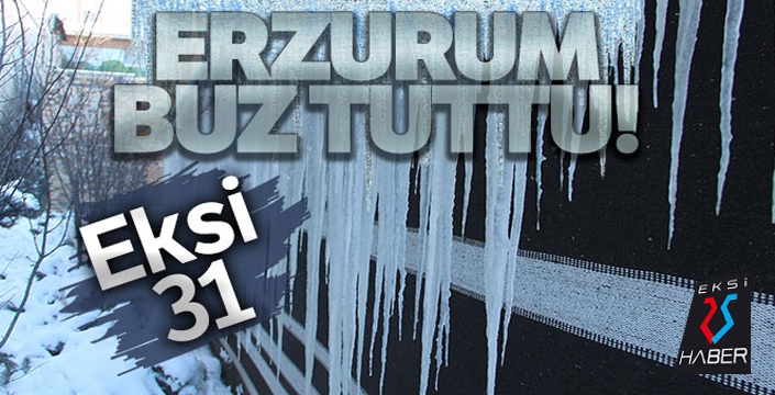 Erzurum buz tuttu: Eksi 31