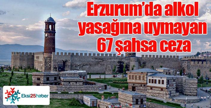 Erzurum’da alkol yasağına uymayan 67 şahsa ceza