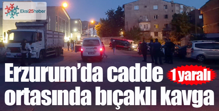 Erzurum’da cadde ortasında bıçaklı kavga: 1 yaralı