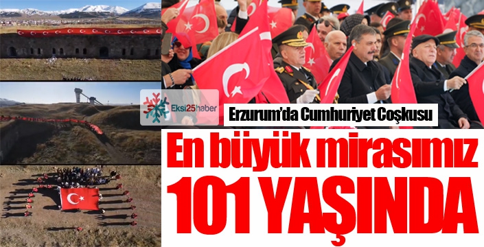 Erzurum'da Cumhuriyet coşkusu...