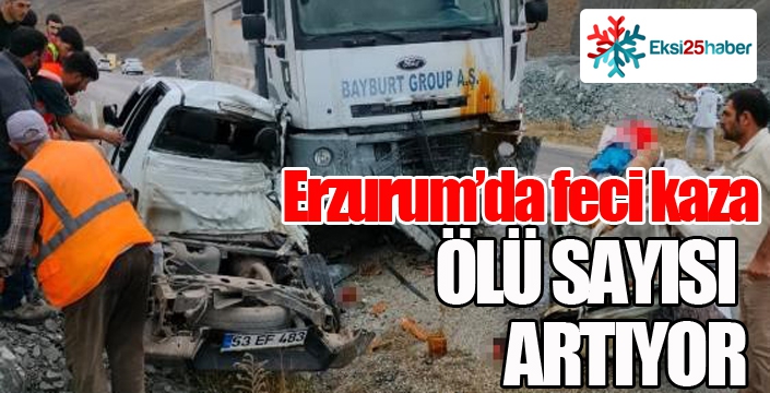 Erzurum'da kamyon pikapla çarpıştı: 3 kişi öldü, 2 kişi yaralandı...