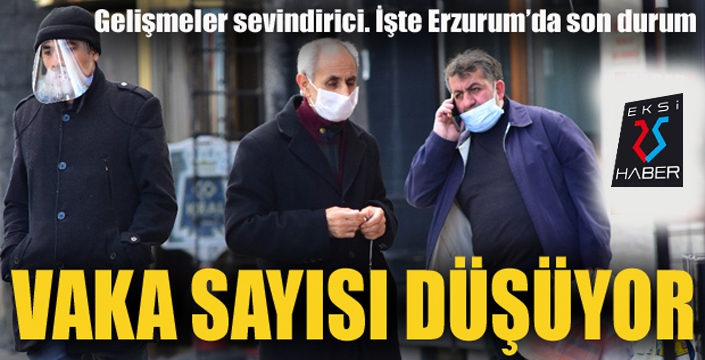 Erzurum'da vaka sayısı düşüyor