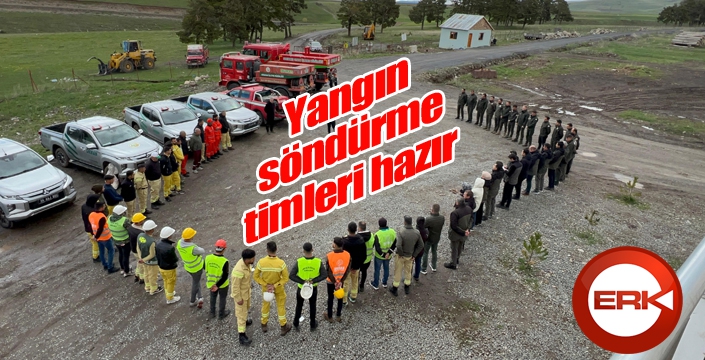Erzurum'da yangın söndürme timleri hazır