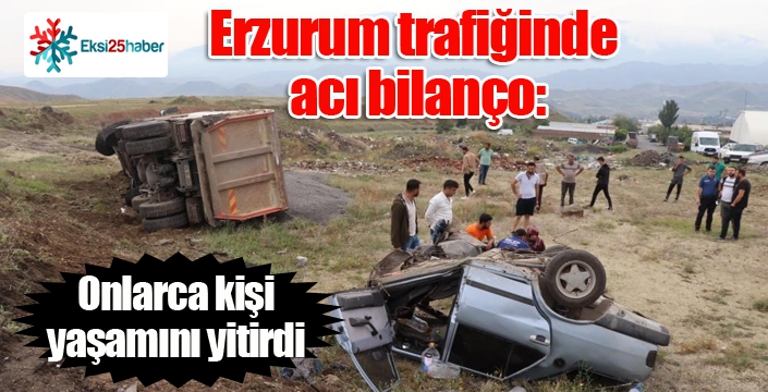 Erzurum trafiğinde acı bilanço