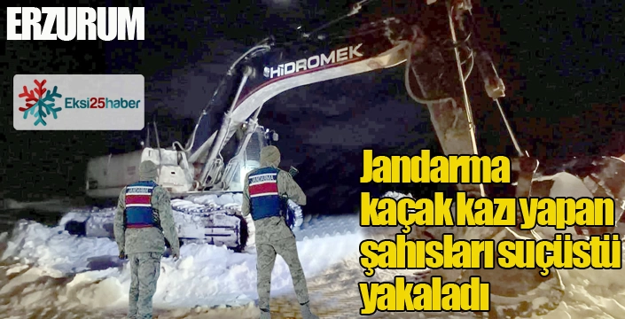 Jandarma kaçak kazı yapan şahısları suçüstü yakaladı