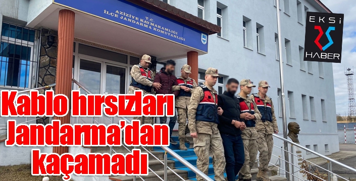 Kablo hırsızları Jandarma’dan kaçamadı