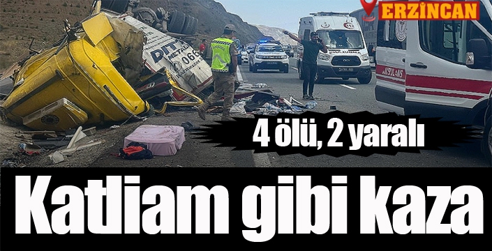 Katliam gibi kaza: 4 ölü, 2 yaralı