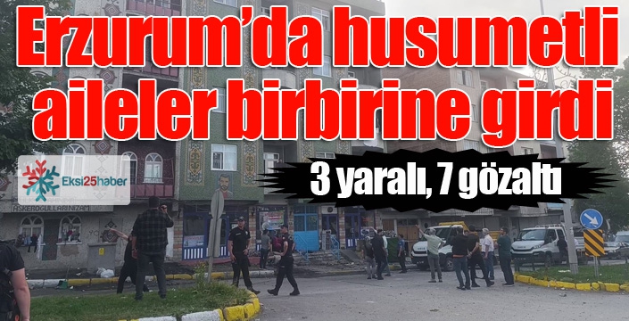 Mahallede husumetli aileler birbirine girdi: 3 yaralı, 7 gözaltı