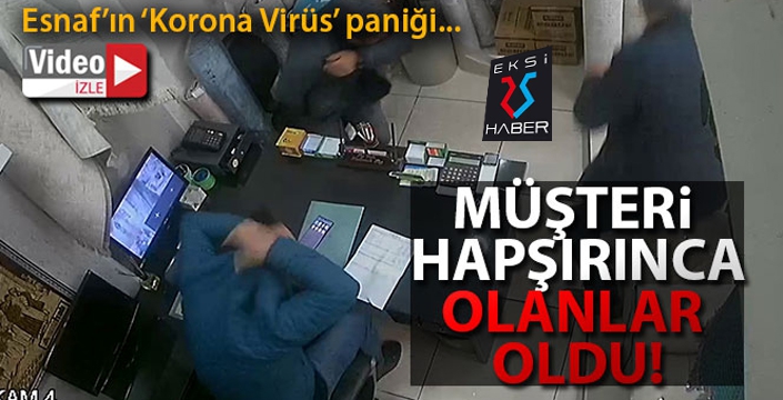 Müşteri hapşırdı mağaza karıştı