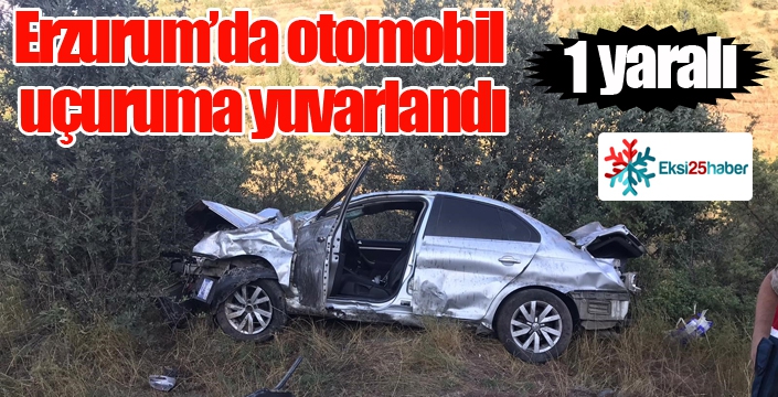  Otomobil uçuruma yuvarlandı; 1 yaralı