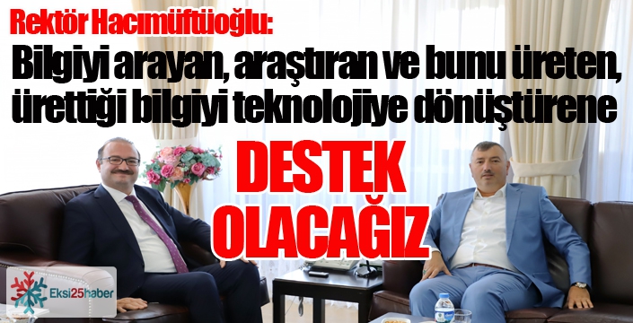 Rektör Hacımüftüoğlu: Teknolojiye dönüştürene destek olacağız