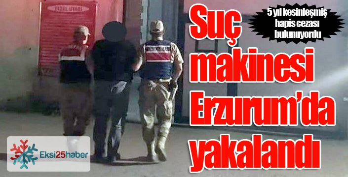 Suç makinesi Erzurum'da yakalandı...