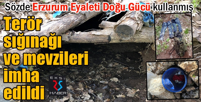 Terör sığınağı ve mevzileri imha edildi