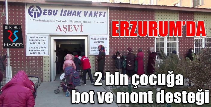 “Üşüyen Çocuk Kalmasın” kampanyası kapsamında 2 bin çocuğa bot ve mont desteği verildi