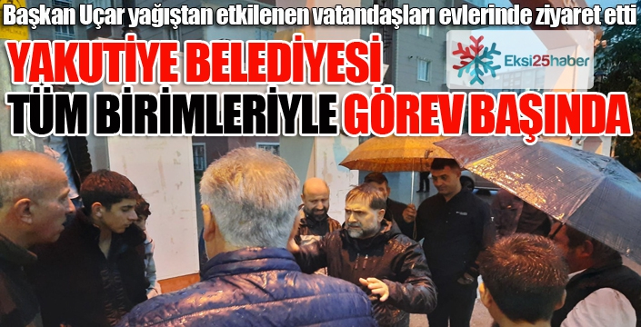 Yakutiye Belediyesi tüm birimleriyle görev başında...