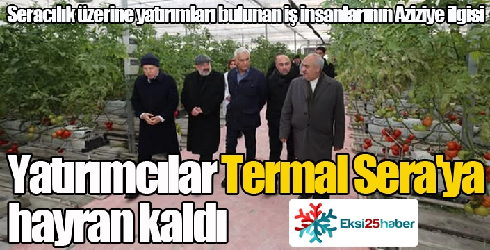 Yatırımcılar ''Termal Sera'ya hayran kaldı